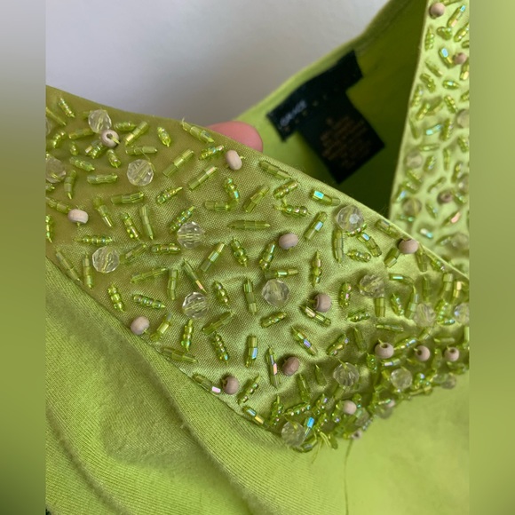 Y2K embellished green tank top - Picture 3 of 4